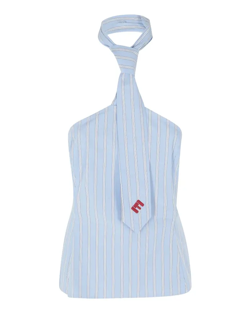 Essentiel Jopje striped tie-detail top - Blau Blau