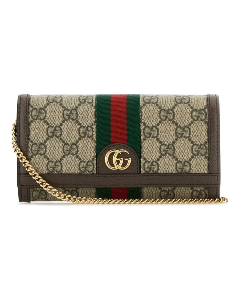 Gucci GG Supreme Portemonnaie mit Kettenriemen - Nude Nude