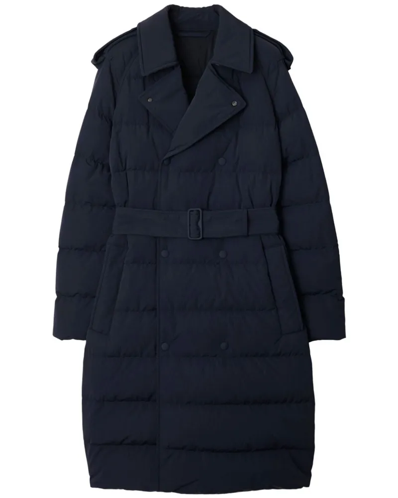 Burberry Daunenmantel mit Logo-Patch - Blau Blau