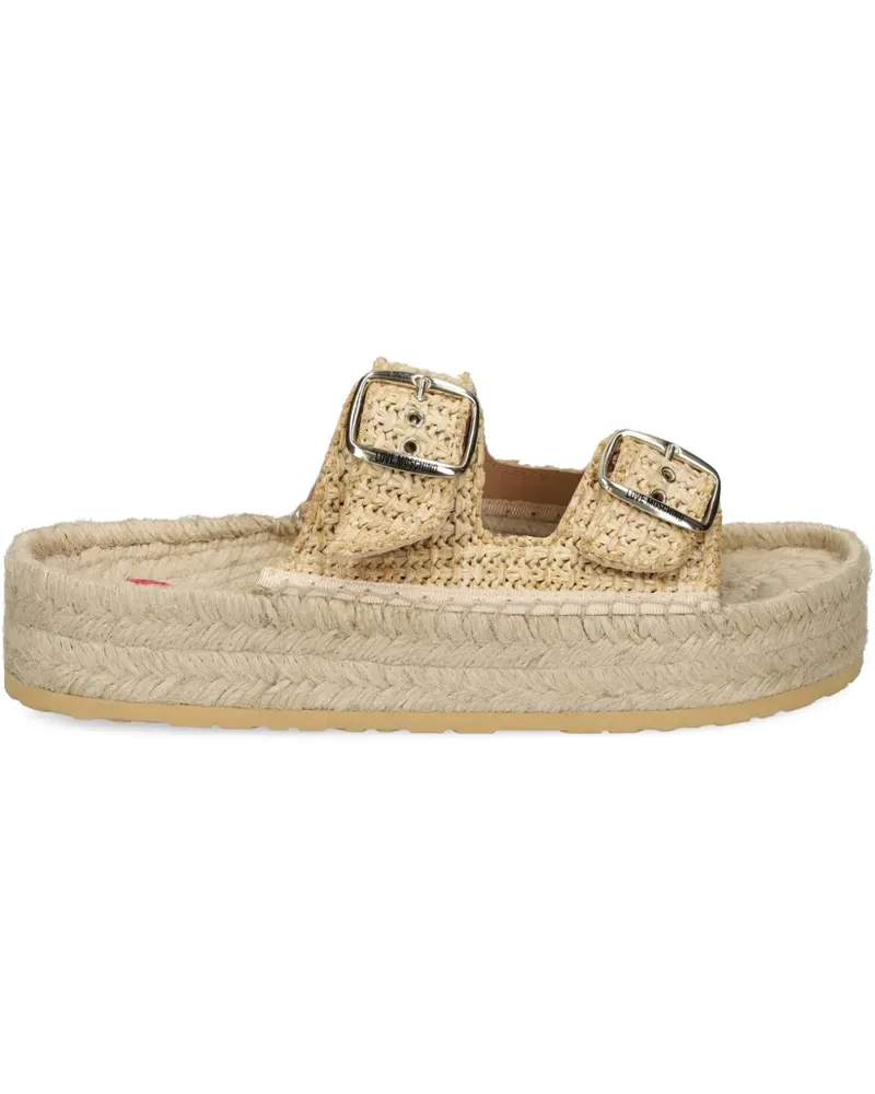 Moschino Espadrilles mit Doppelschnalle - Nude Nude