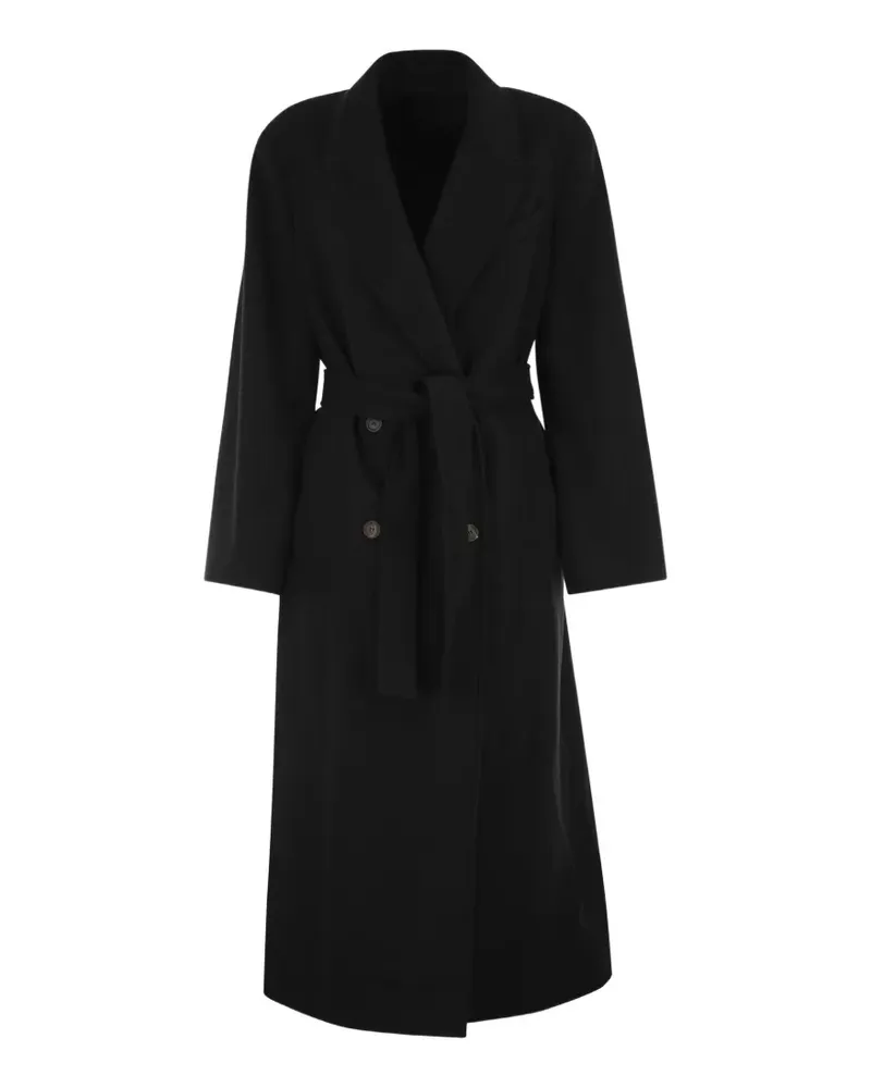 Brunello Cucinelli double-breasted belted coat - Schwarz Schwarz