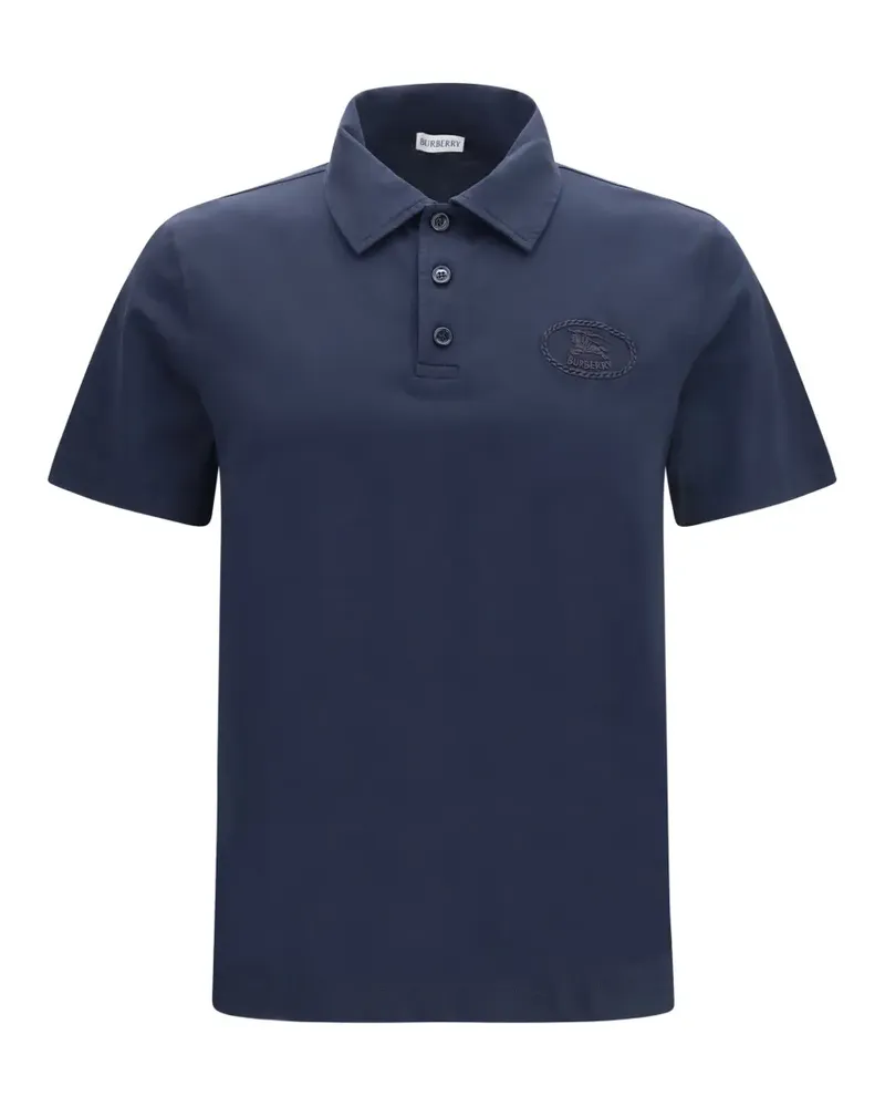Burberry embroidered polo shirt - Blau Blau