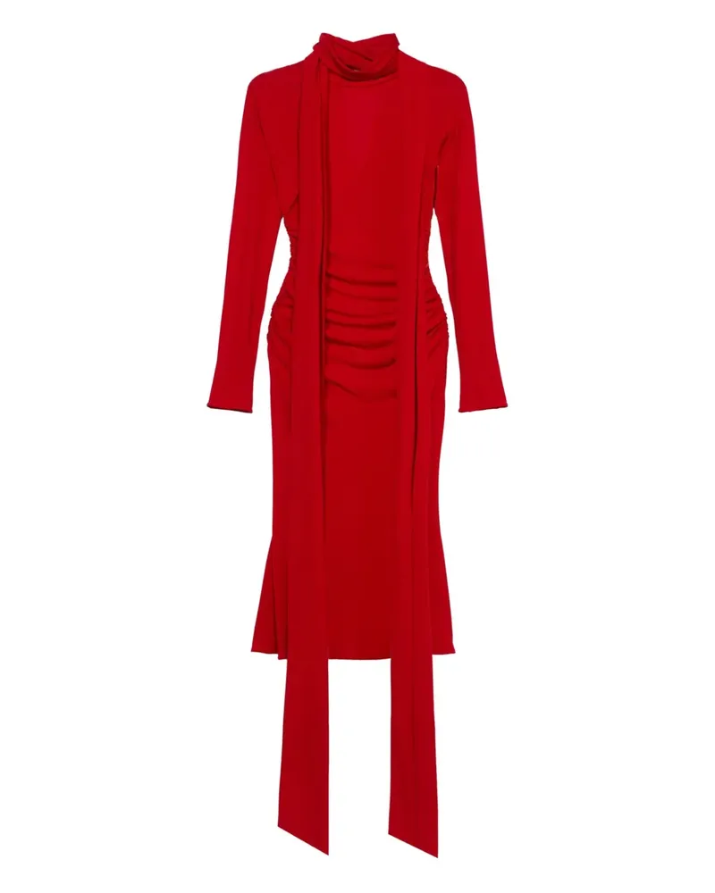 Blumarine Midikleid mit Stehkragen - Rot Rot