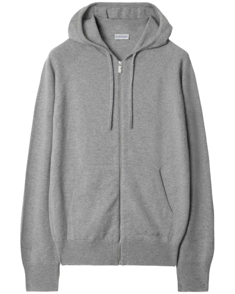 Burberry Kapuzenjacke mit Reißverschluss Grau