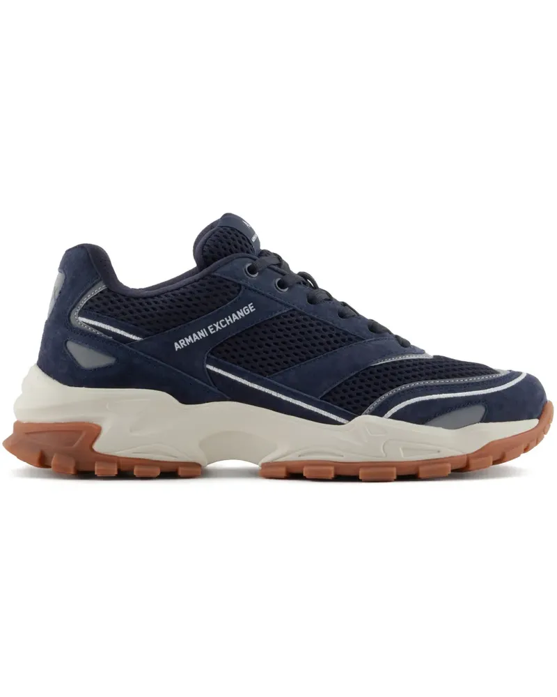 Armani Exchange Sneakers aus Leder - Blau Blau
