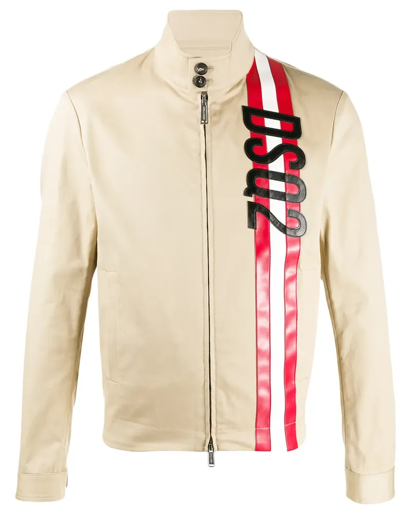Dsquared2 Bikerjacke mit Logo - Nude Nude