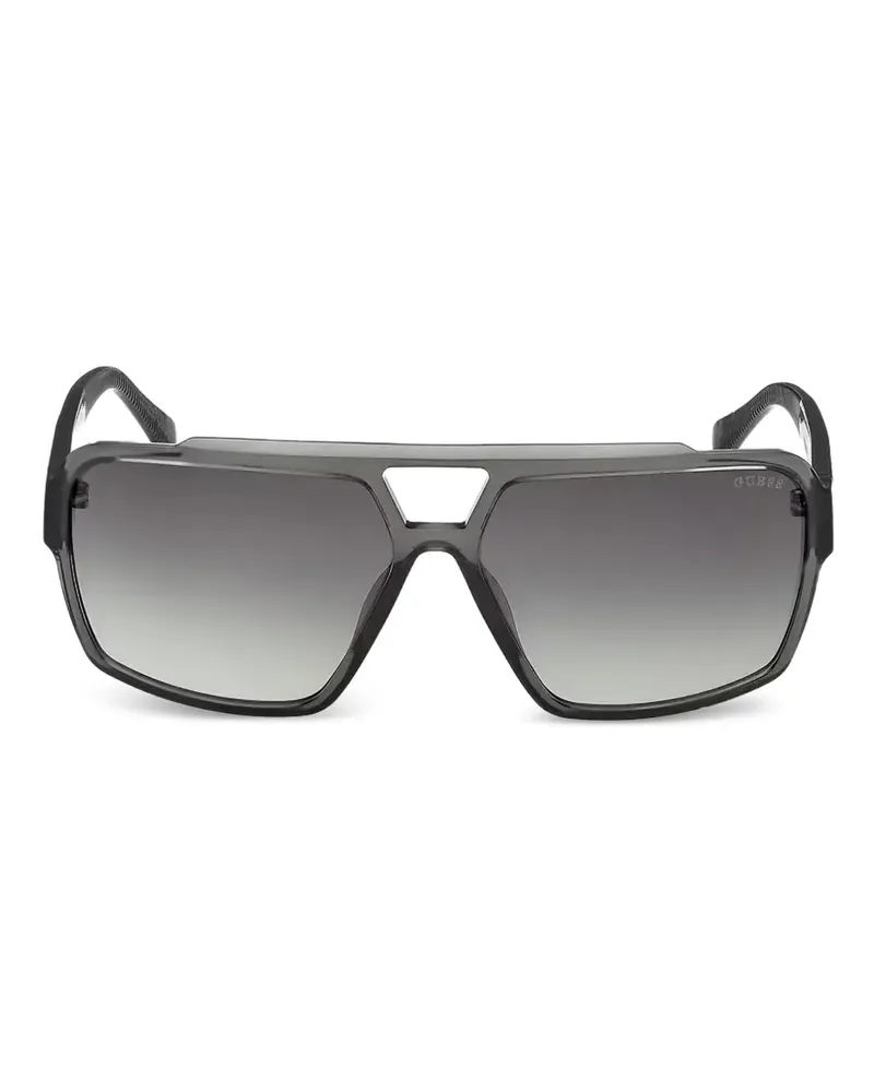 Guess Sonnenbrille mit geometrischem Gestell - Grau Grau