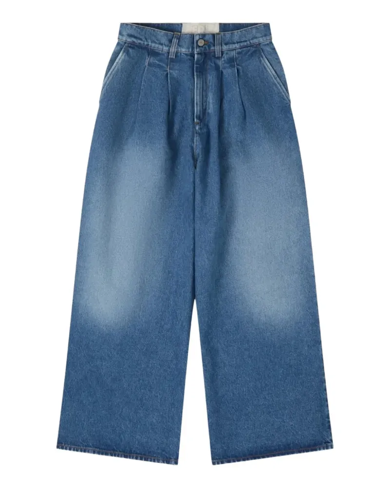 ERL Weite Jeans mit Bundfalten - Blau Blau