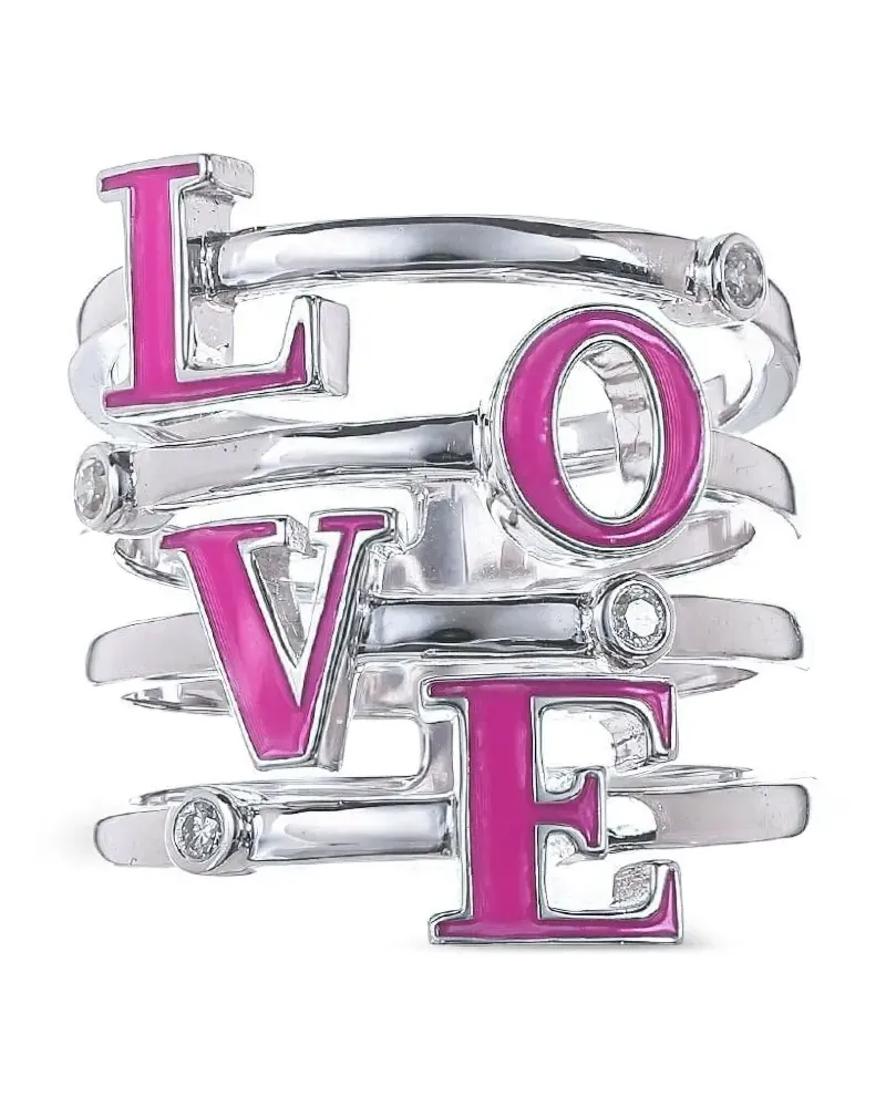 Loree Rodkin 14kt Love Weißgoldring mit Diamant - Silber Silber