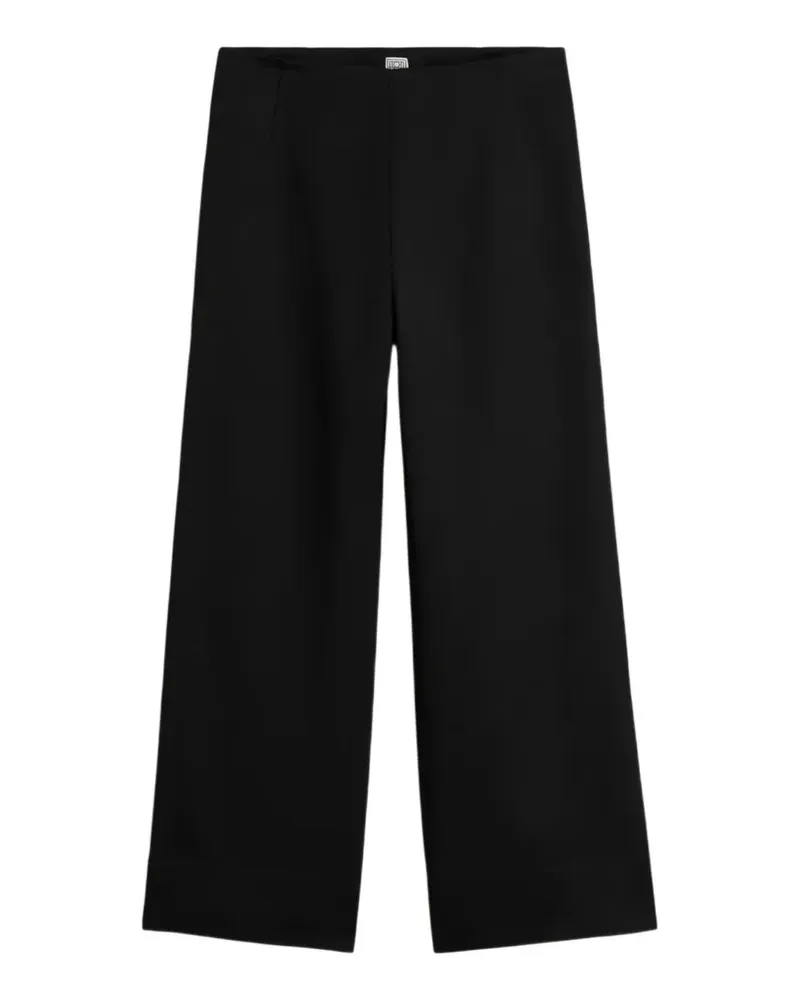Totême satin-effect trousers - Schwarz Schwarz