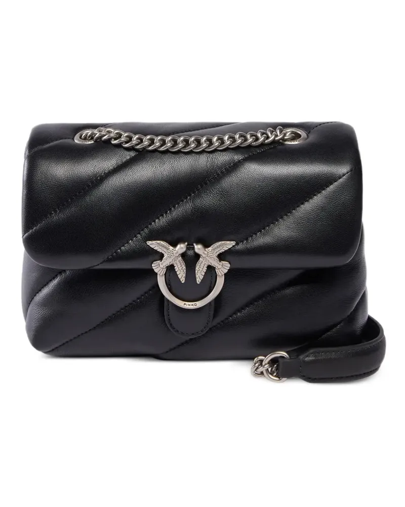 Pinko Kleine Love Bag Puff Maxi Quilt New Buckle Schultertasche - Schwarz Schwarz