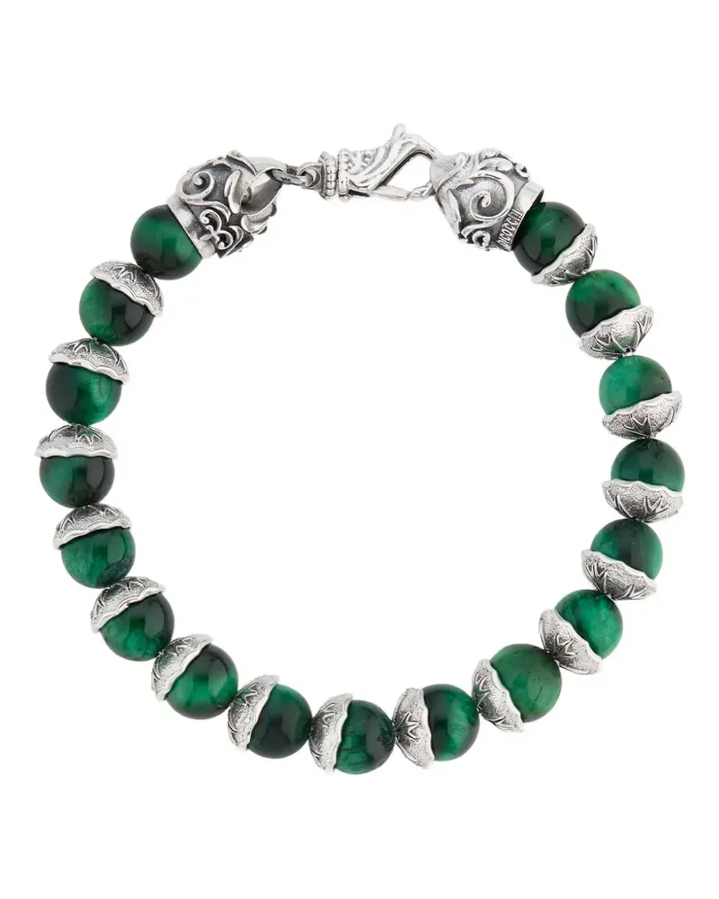 Emanuele Bicocchi beaded logo bracelet - Silber Silber