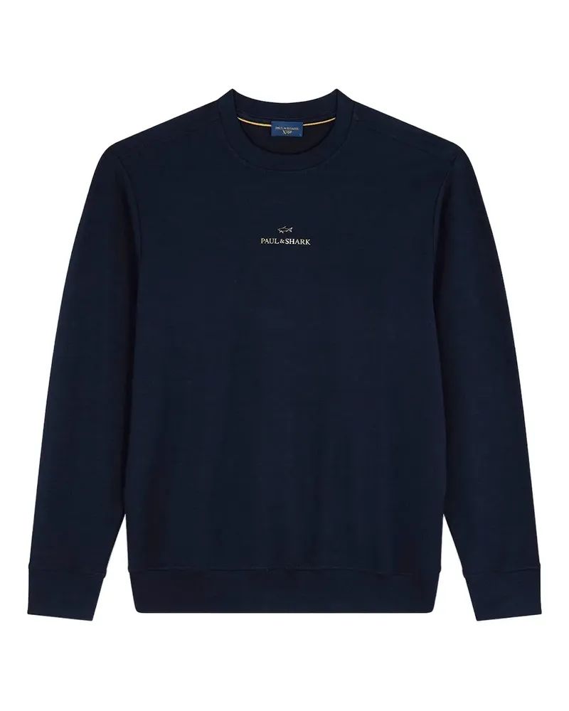 Paul & Shark logo-print cotton sweatshirt - Blau Blau