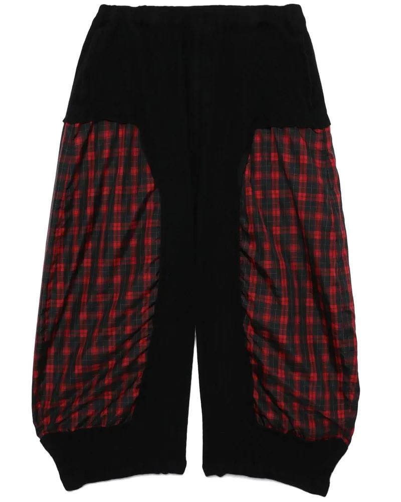 Comme des Garçons Hose mit Schottenkaro-Einsatz - Schwarz Schwarz