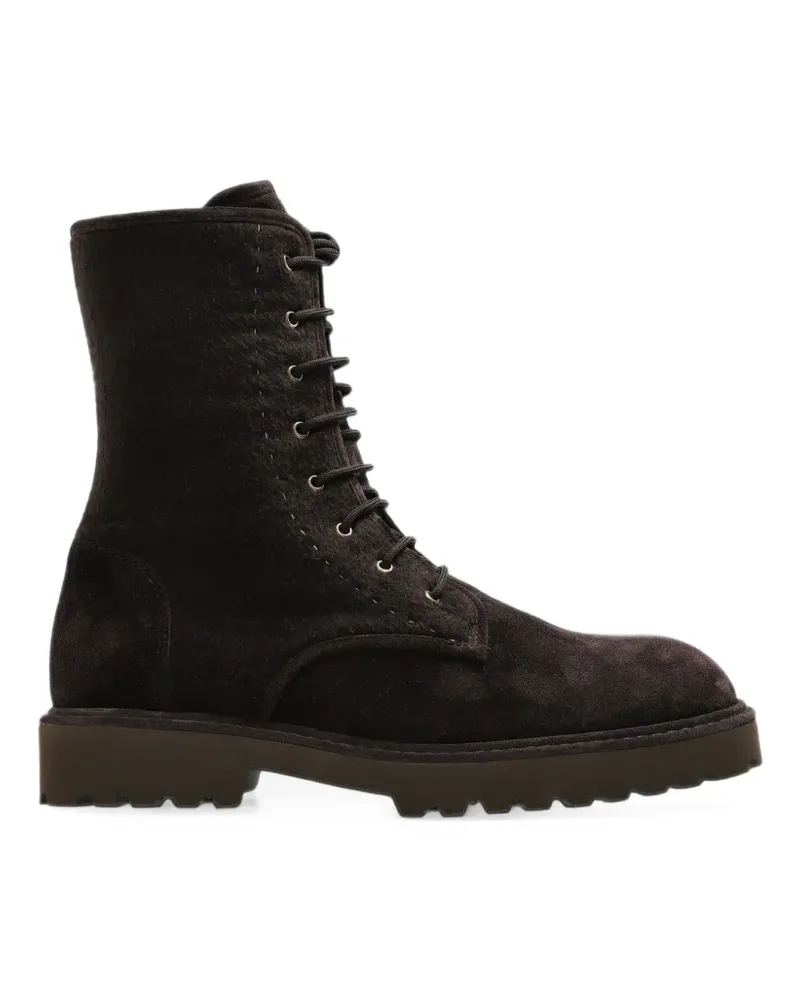 Max Mara Schnürstiefel aus Wildleder - Braun Braun