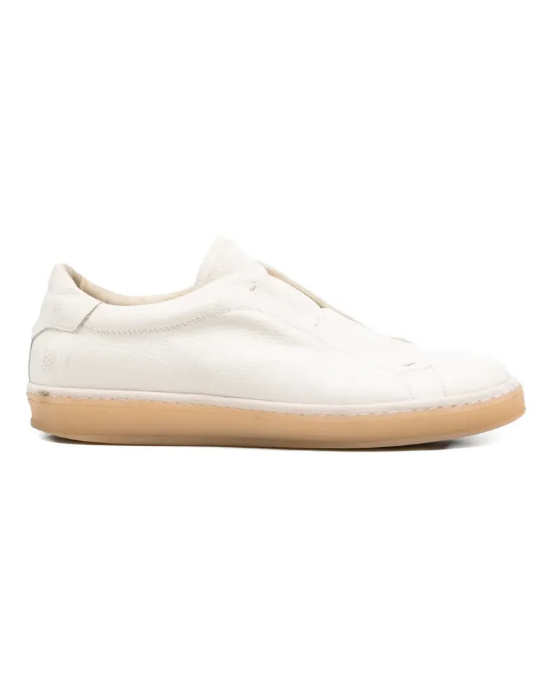 Eleventy Slip-On-Sneakers aus Leder - Nude Nude