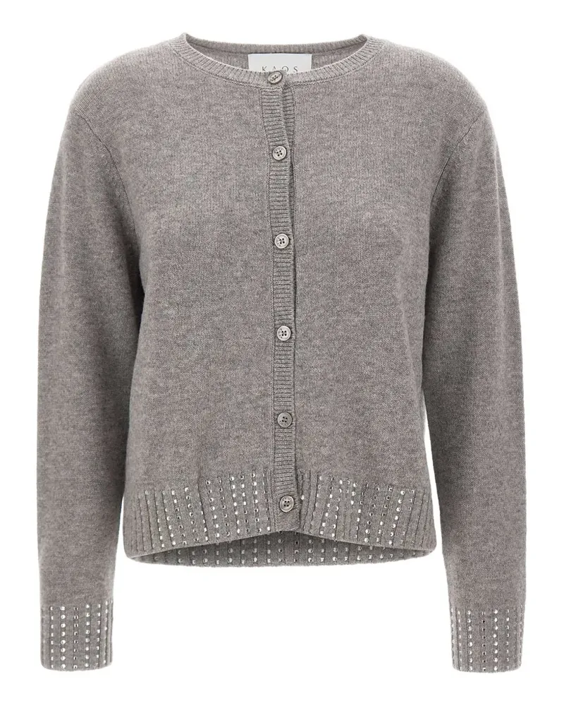 Kaos Cardigan mit Strass - Grau Grau
