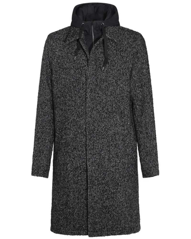 Herno Mantel aus Bouclé - Grau Grau