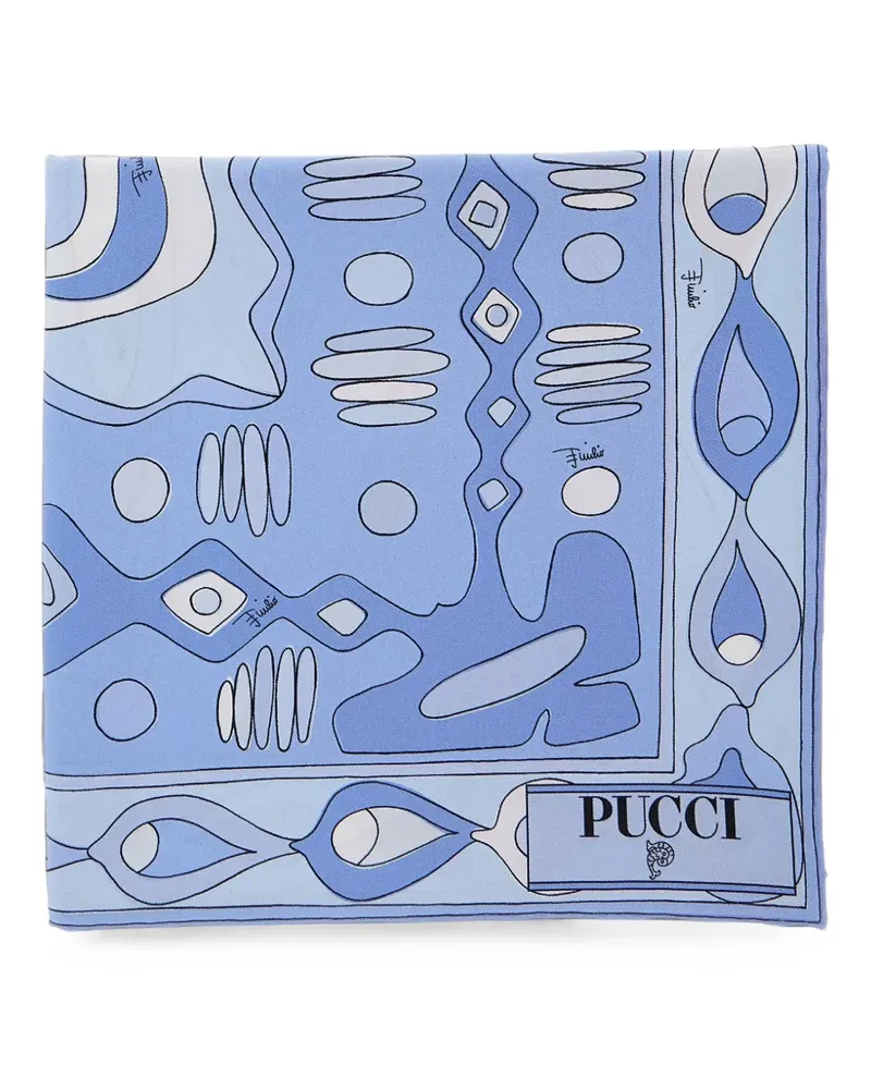 Emilio Pucci geometric-print scarf - Blau Blau