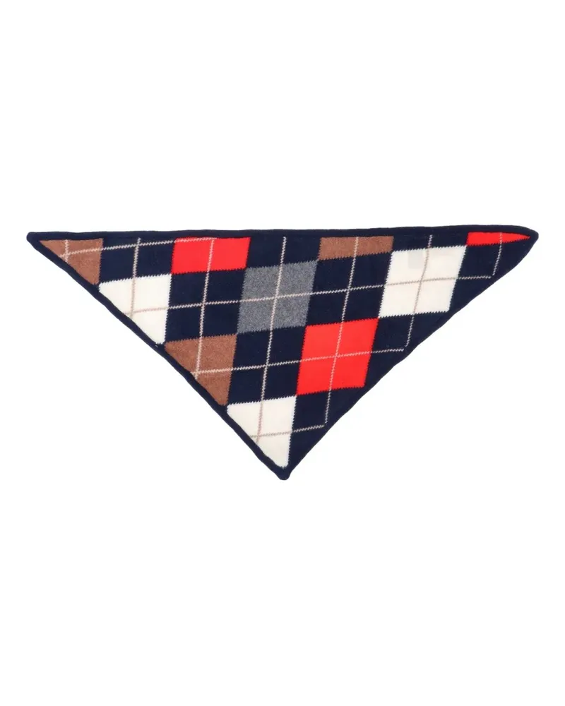 &Daughter argyle-pattern cashmere scarf - Blau Blau