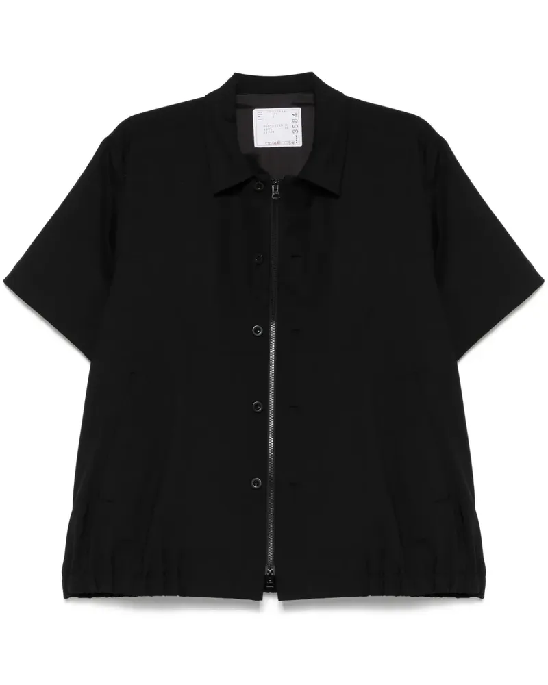 Sacai Kurzärmeliges Hemd - Schwarz Schwarz