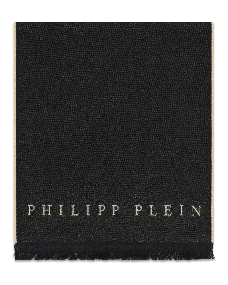 Philipp Plein Schal mit Monogramm-Print - Schwarz Schwarz
