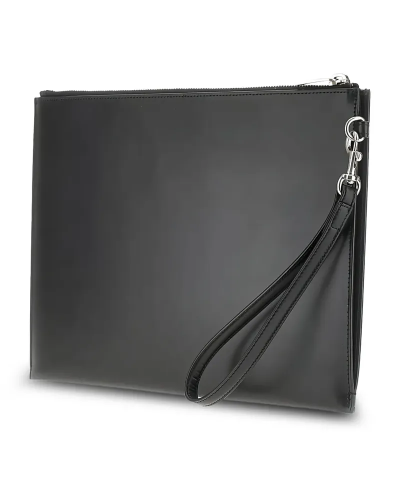 Saint Laurent Cassandre zip wrist-strap pouch - Schwarz Schwarz