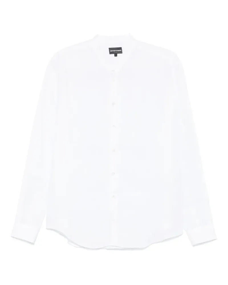 Emporio Armani Hemd aus Leinen - Weiß Weiß