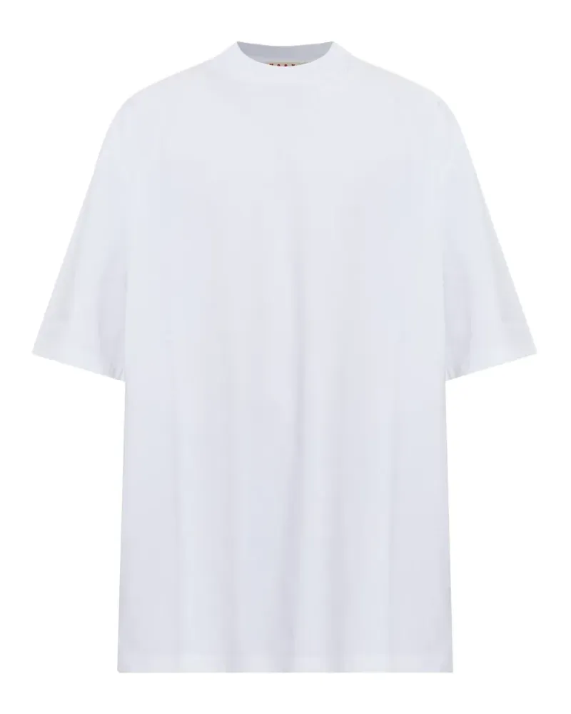 Marni T-Shirt mit Logo-Stickerei - Weiß Weiß