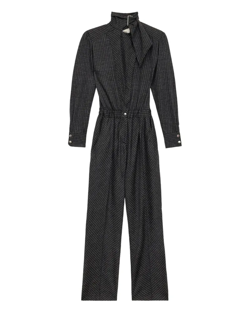 Isabel Marant pinstripe high-neck jumpsuit - Grau Grau