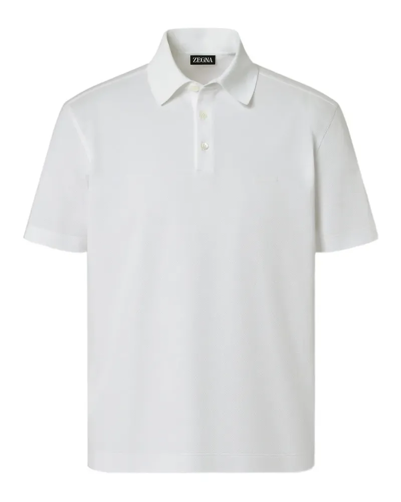 Ermenegildo Zegna Klassisches Poloshirt - Weiß Weiß