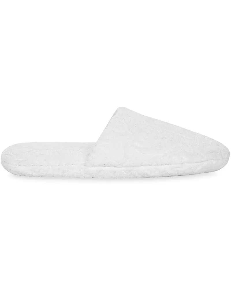 Dolce & Gabbana Slipper aus DG-Jacquard - Weiß Weiß