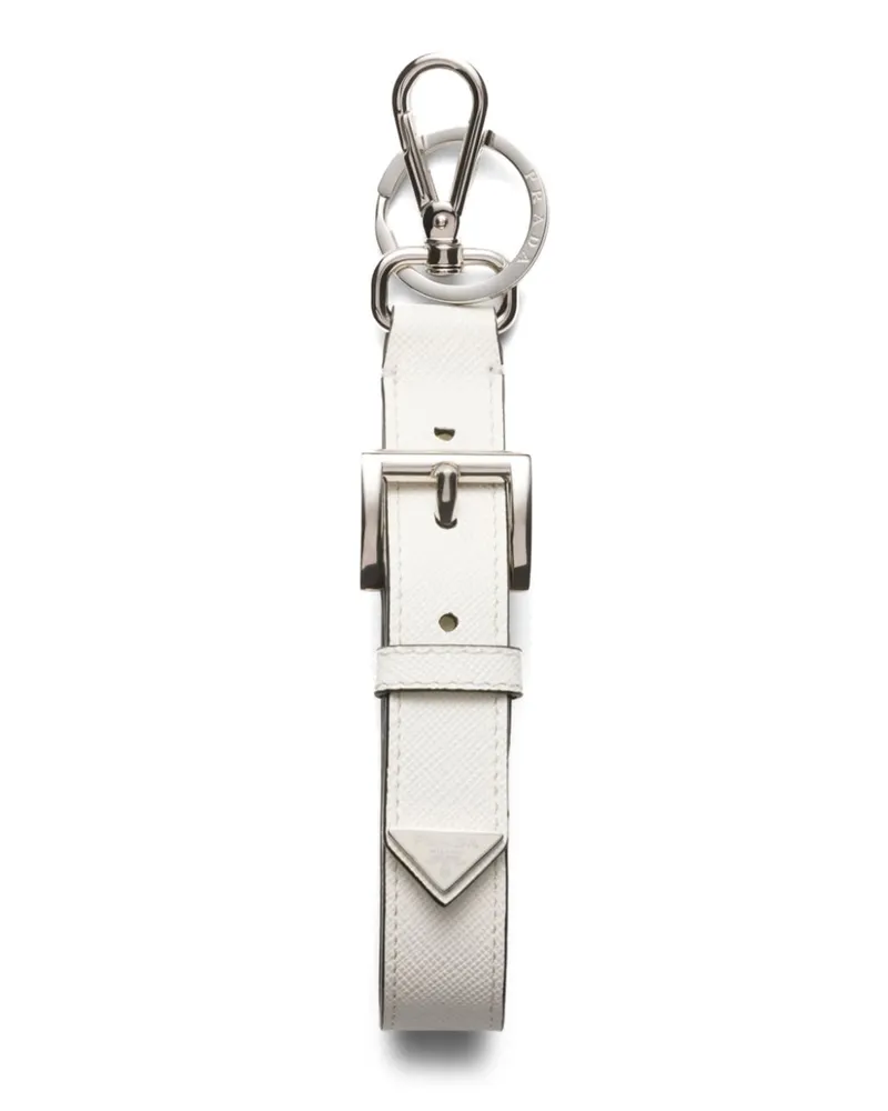 Prada Saffiano Schlüsselanhänger - Weiß Weiß