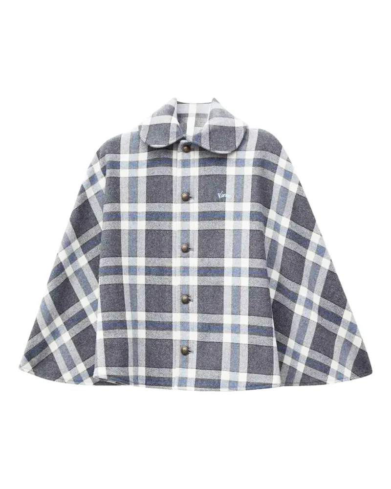 Kenzo Checks Military-Cape - Grau Grau