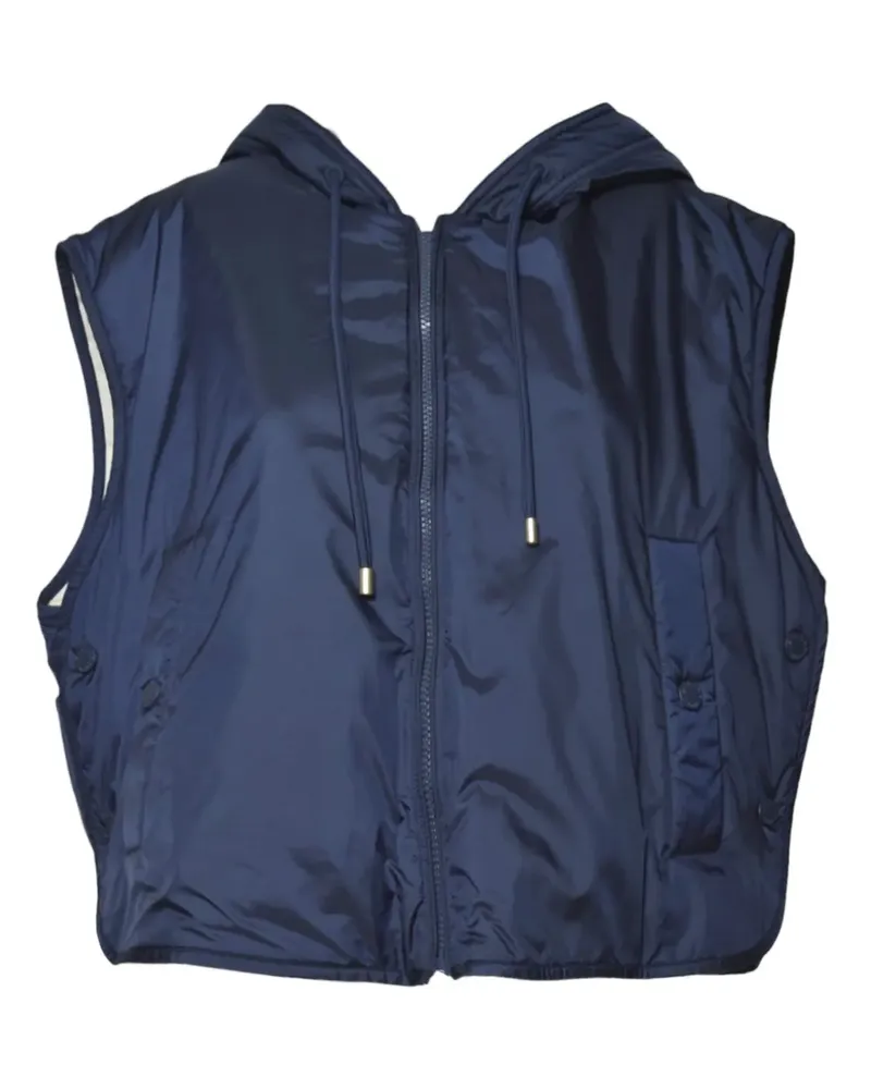 Max Mara Weste mit Kapuze - Blau Blau