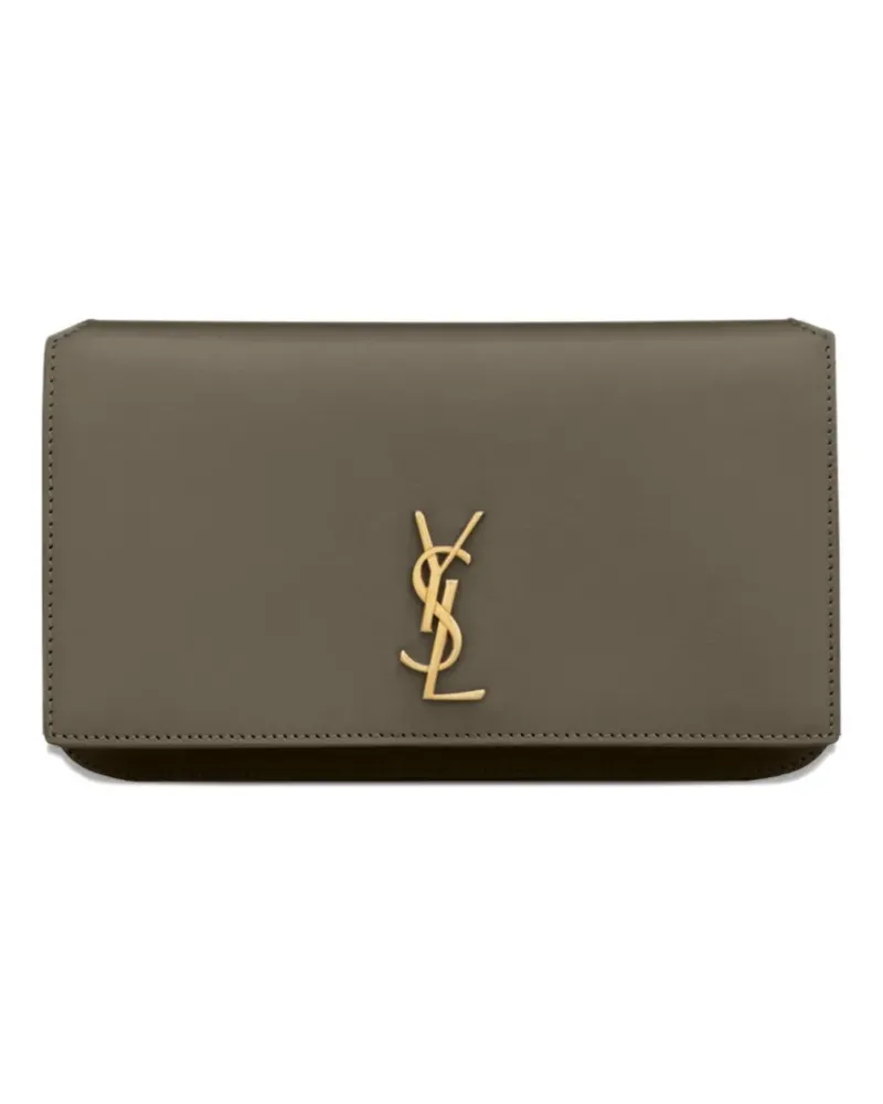 Saint Laurent Mini-Tasche mit Logo-Schild - Grün Grün