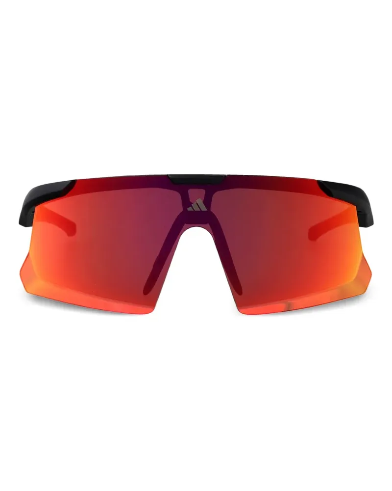 adidas SP0107 Sonnenbrille mit Shield-Gestell - Schwarz Schwarz