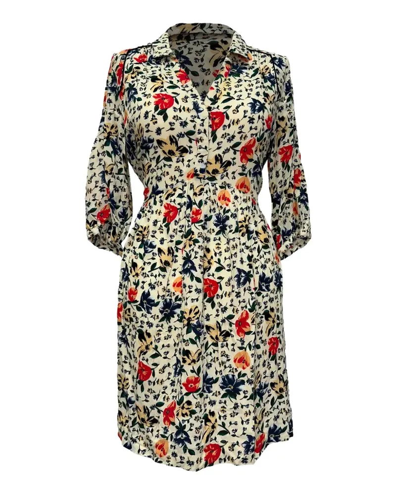 ba&sh floral-print mini dress - Nude Nude