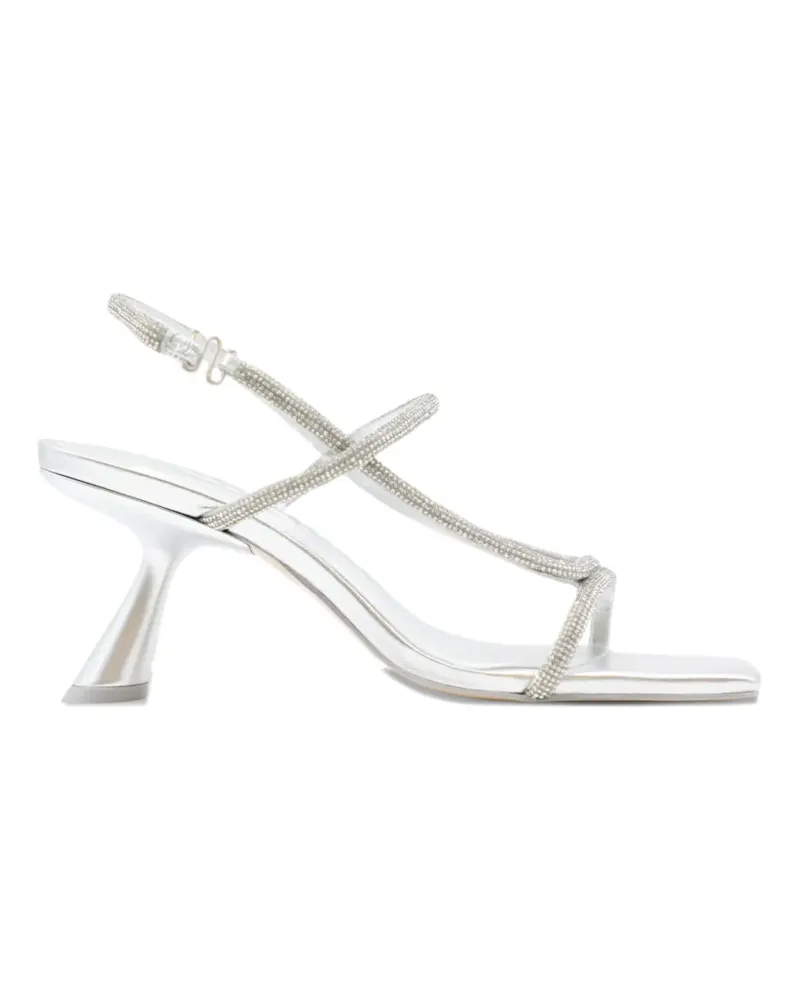 Cult Gaia Reina square-toe embellished heeled sandals - Silber Silber