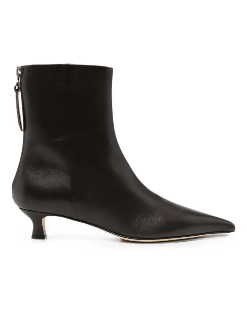 aeyde Zoe pointed-toe kitten-heel boots - Braun Braun