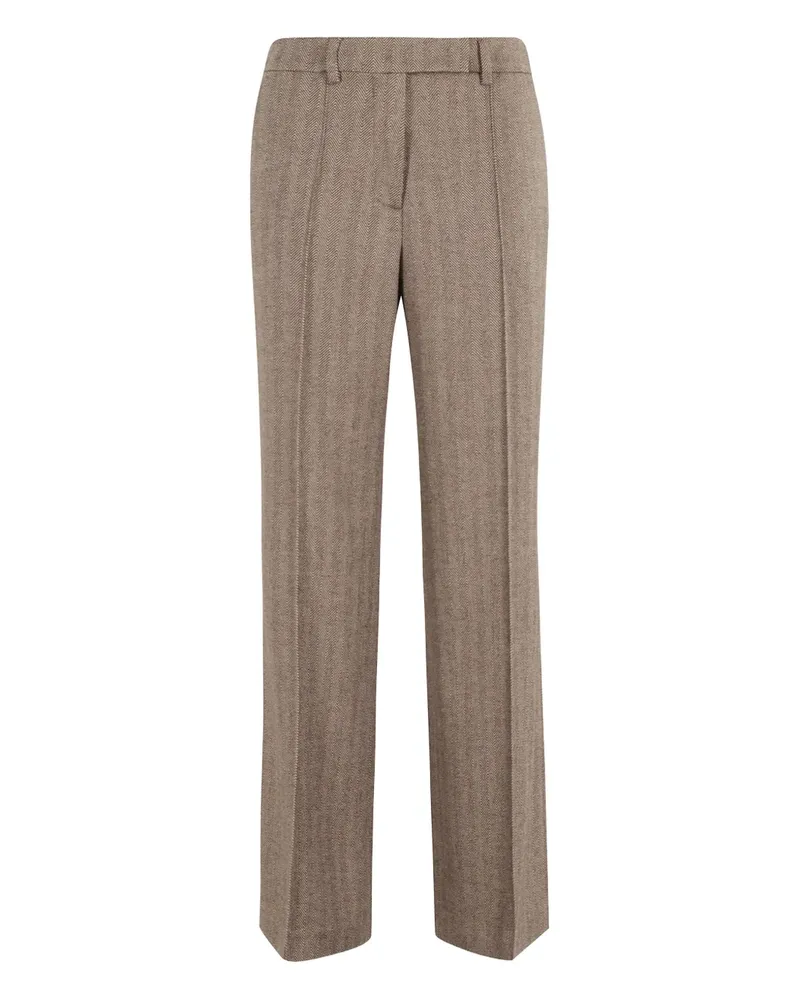 Seventy Hose mit Fischgrätenmuster - Braun Braun