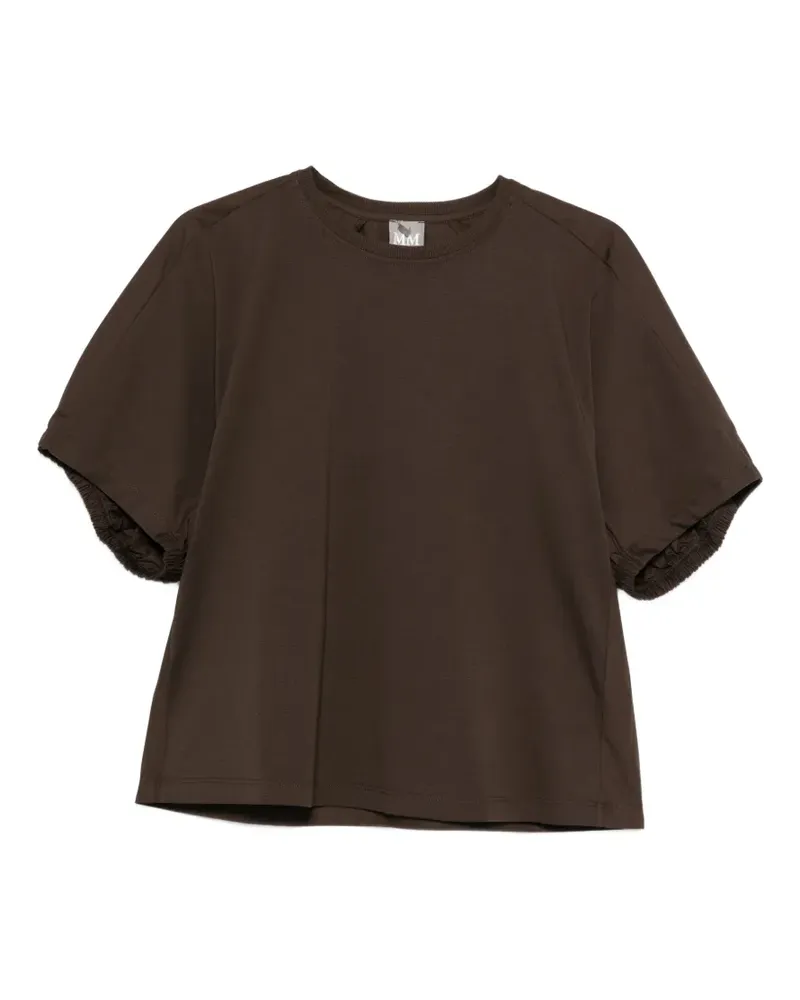 Max Mara ruffled T-shirt - Braun Braun