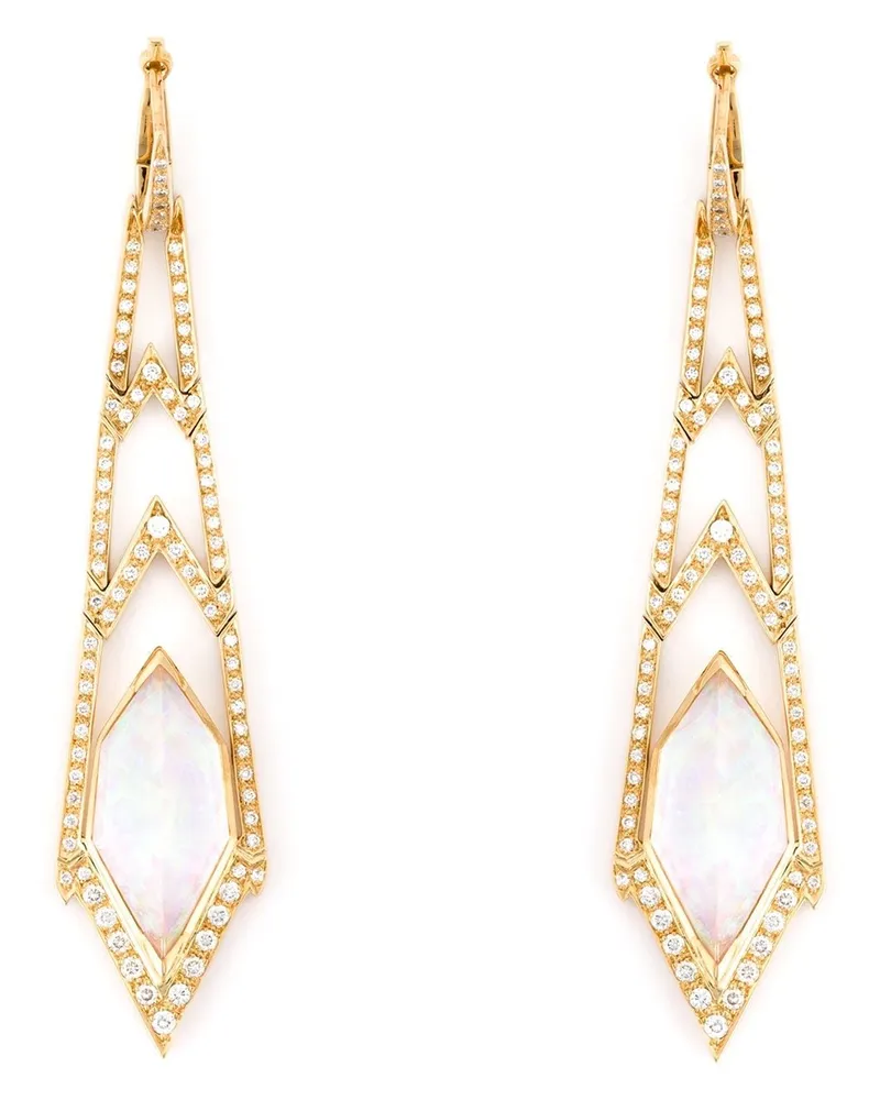 Stephen Webster Lange Crystal Haze Ohrringe mit Diamanten - Metallic Metallic