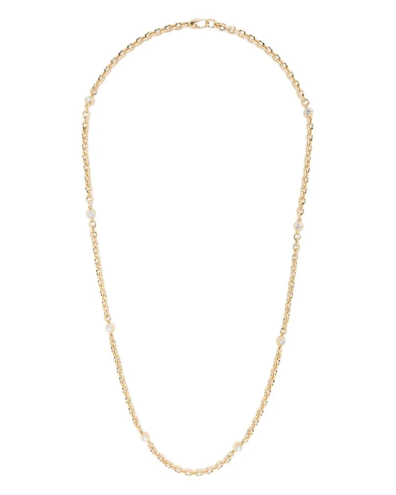 Lizzie Mandler 18kt Gelbgoldhalskette mit Diamanten Gold