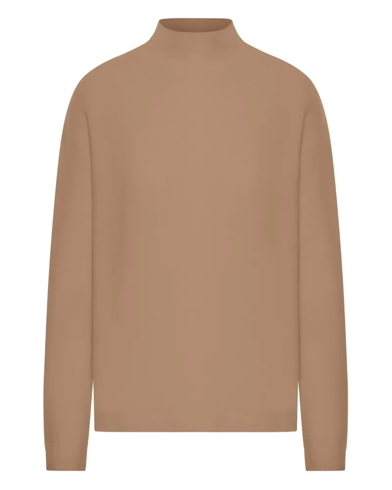 Max Mara Pullover mit Stehkragen - Braun Braun