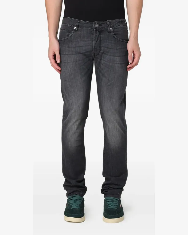 Incotex Ausgeblichene 5P Jeans - Schwarz Schwarz