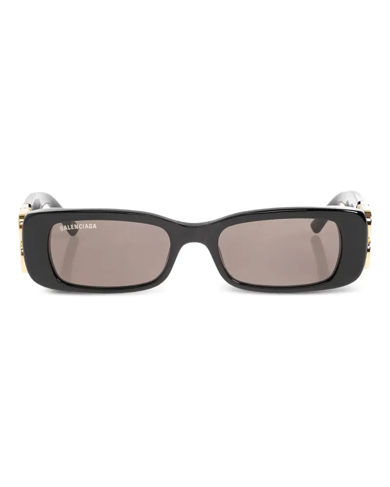 Balenciaga Sonnenbrille mit eckigem Gestell - Schwarz Schwarz
