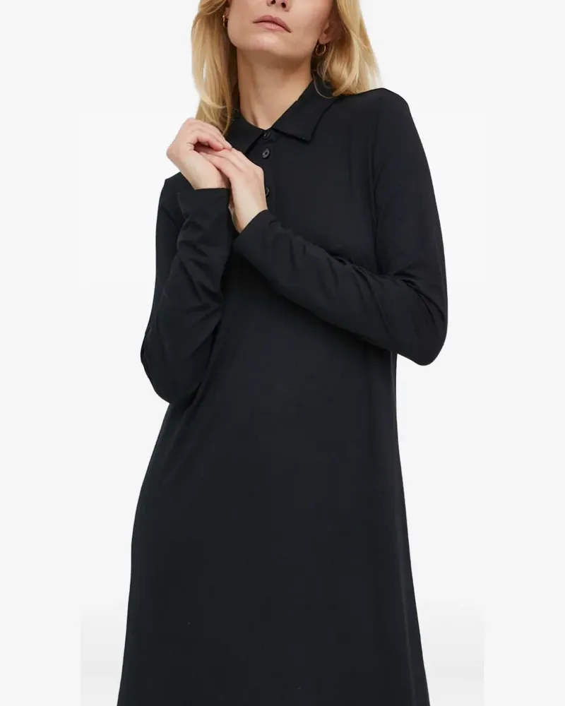 Marc O'Polo Langärmliges Polokleid - Schwarz Schwarz