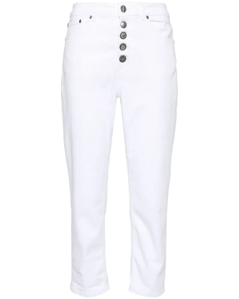 Dondup Halbhohe Koons Tapered-Jeans - Weiß Weiß