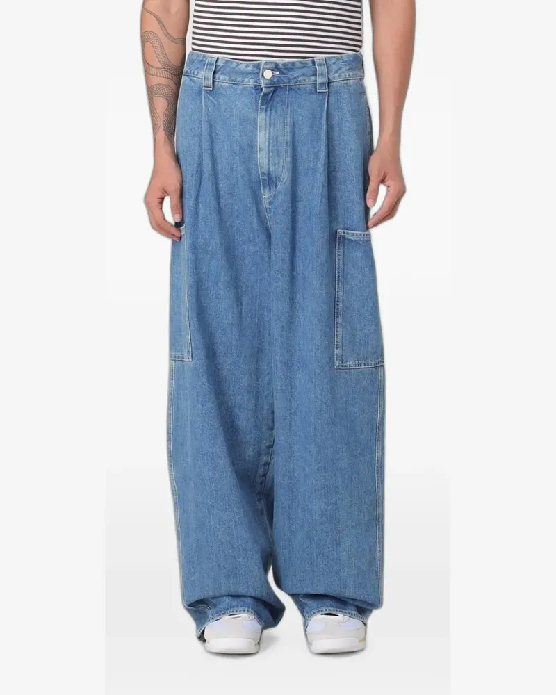 SUNNEI pleated wide-leg jeans - Blau Blau